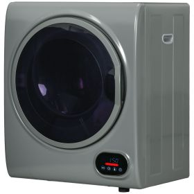 HOMCOM Portable Clothes Dryer 1.5 cu.ft with Intelligent Drying for Apartments Dorms RVs 850W Charcoal Gray