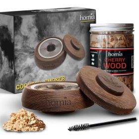 Cocktail Smoker Kit with Wood Chips Premium Quality Wood Wooden Bar Smoker for Cocktails Old Fashioned Cocktails Whiskey or Bourbon Drinks