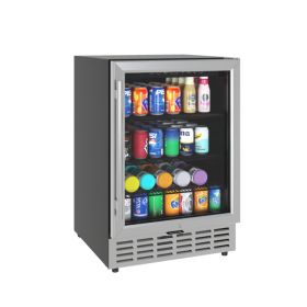24in Beverage Refrigerator Cooler-120 Can Capacity